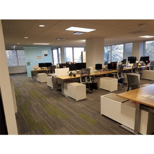 US Foods remodeled offices with desks